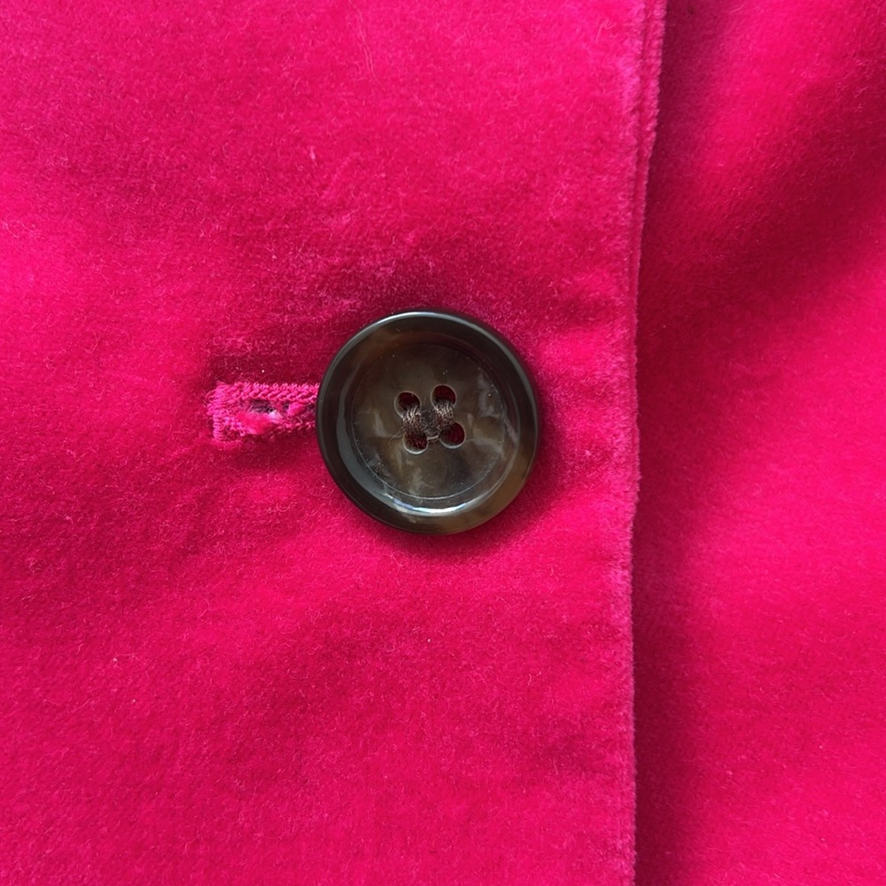 Women's Talbots Aberdeen Blazer Jacket Pink Velvet Size 4 - Picture 3 of 11